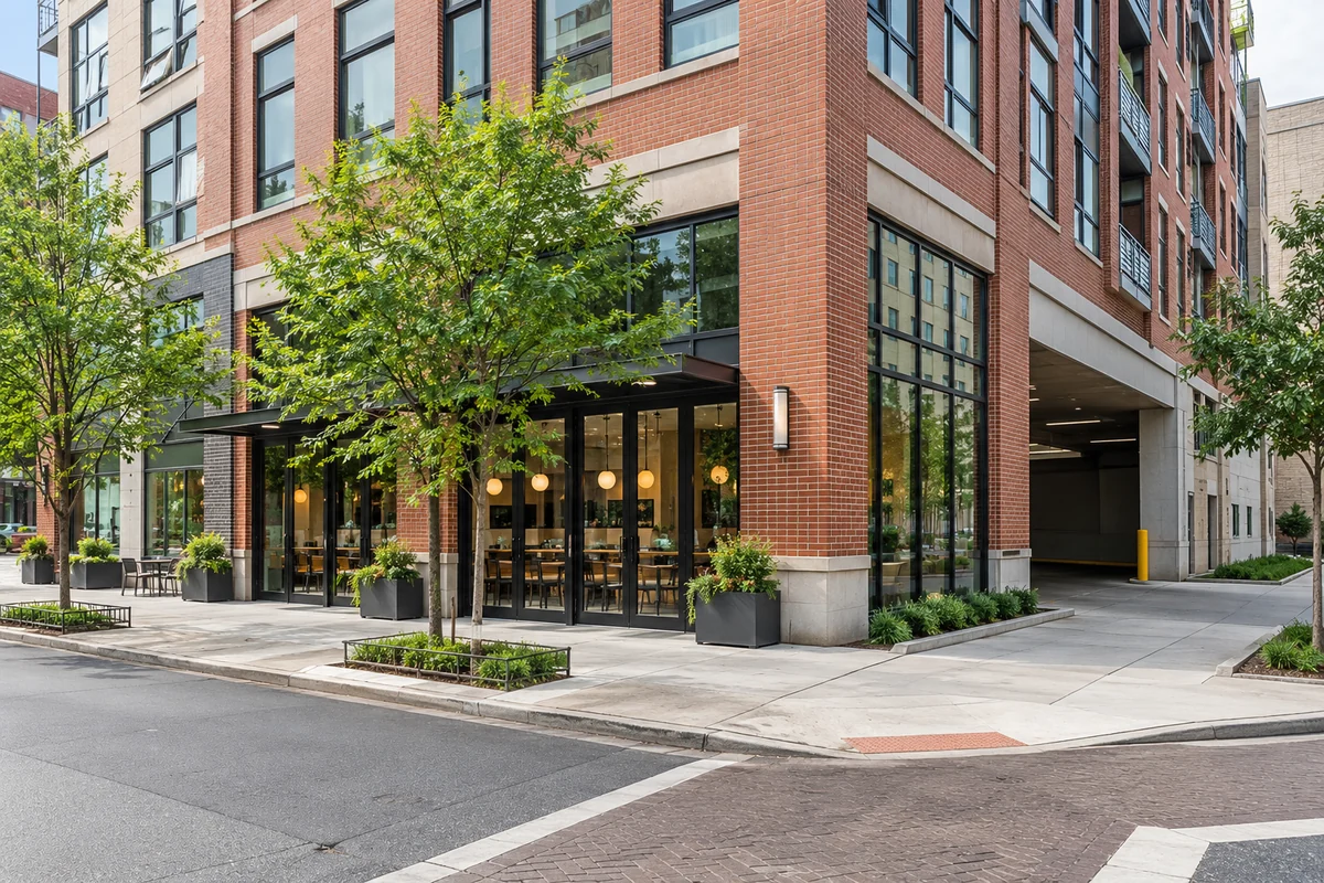 Representative Silver Spring street and entrance setting