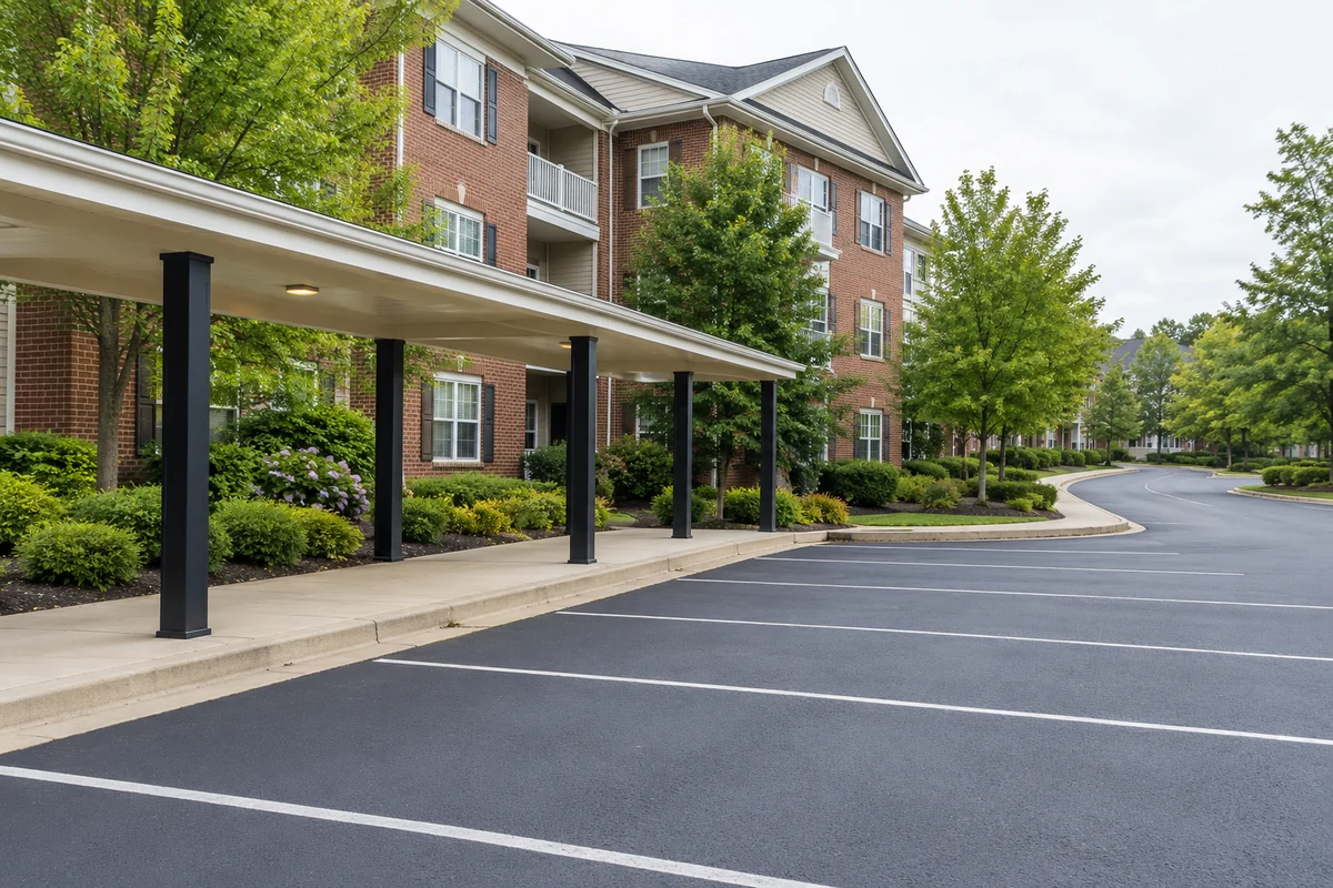 Representative Woodbridge street and entrance setting
